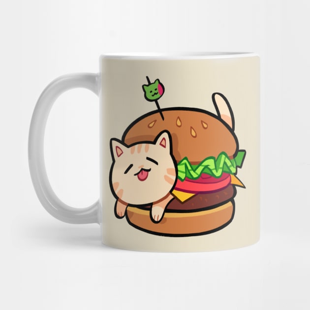 burger cat by giraffalope